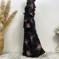 Muslim plus-size fashion hot new Arab Dubai women's clothing Islamic women's print robe dress Saudi Malaysia long sleeve elegant. 