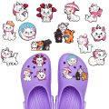 Mesuca 12Pcs Elegance Marie Cat The Aristocats Shoe Charms PVC Cute Cartoon Decorations Reusable Clog Shoe Ornaments Accessories. 