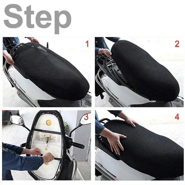 Motorcycle%203D%20Mesh%20Fabric%20Anti-skid%20Pad%20Scooter%20Seat%20Cover%20Electric%20Cushion%20Bike%20Seat%20Breathable%20Cover%20Summer%20Covers%20New%20-%20Image%205
