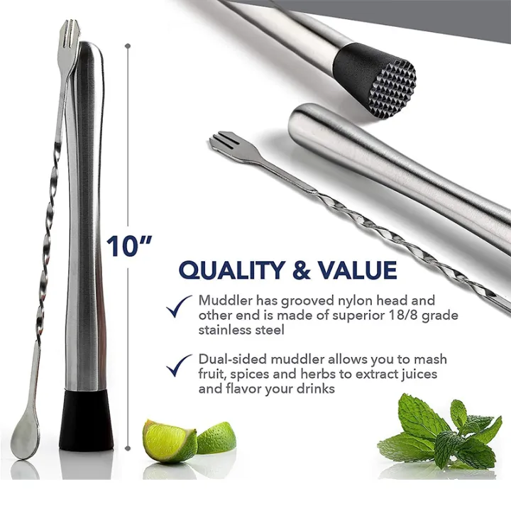 LMETJMA%2010%20Inch%20Stainless%20Steel%20Cocktail%20Muddler%20and%20Mixing%20Spoon%20Professional%20Bar%20Cocktail%20Muddler%20Set%20for%20Mojitos%20JT201%20-%20Image%202