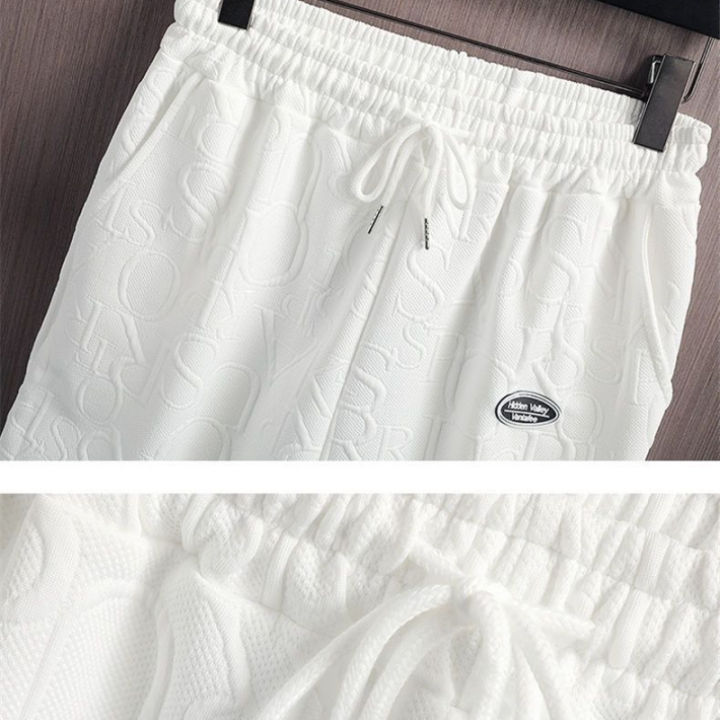 Trendy%20White%20Casual%20Suit%20Men's%20Fashionable%20Two%20Piece%20Set%20Korea%20Summer%20Simple%20Style%20Fitting%20Short%20Sleeve%20Business%20Attire%20-%20Image%204