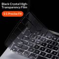 TPU Black Crystal Keyboard Film American Layout Notebook Keyboard Protective Film Waterproof, Anti Fouling, Dustproof Cover. 
