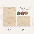 9 pcs Vintage envelope set retro girl art confession love letter greeting card paper.