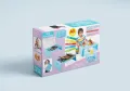 Foldable Lap Desk with Storage - Durable Lightweight Portable Laptop Computer Children Desks for Homework or Reading. 