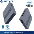 SOYO M2 Air Mini PC: Powerful 6GB RAM, 128GB EMMC, Intel N4000, Windows 11 Pro - Compact & Ideal for Home, Business & Gaming. 