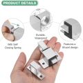 Automatic Self-Closing Latches Spring Slide Door Lock Aluminum Alloy Door Bolts Security Pull Ring Locks for Window,Gate,Cabinet. 