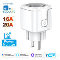 Ewelink Smart WiFi EU Plug With Power Monitoring Timing Function 16A/20A Socket Outlet Voice Works with Alexa  Home Alice. 