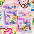 2Style 24pcs/bag Pixel Story Bead Scenery Sticker Book Handbook Material Stickers DIY Photo Frame Scrapbook Notebook Cup Laptop. 