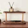 Hot Wooden Storage Shelf 2-Tiers Desktop Organizer Shelves Desk Display Rack Desktop Dressing Table Cosmetics Storage Rack YUZI.