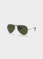 Ray-Ban Aviator sunglasses metal body frame black colour glass. 
