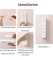 Shelves for wall self Adhesive power strip fixer Punch free Socket Holder, Self-Adhesive Desktop Socket Fixer, Cable Management Punch Free Surge Protector, Desktop Mountable Plug-in Socket Fixer Bracket Stand. 