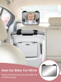 Cute Bear-Ear Car Seat Mirror, Adjustable Wide-Angle Safety Monitor for Rear-Facing Baby - Fun & Functional.