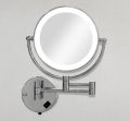 Mirror Magnifying Mirror LED and Non LED Both available 3X Zoom In Silver, Black, gold Full Adjustable Wall Mounted Makeup Mirror Two Side Double Magnifying Mirror 1 side Simple 2 side with 3X Magnification, 8 Inch Vanity Makeup Mirror for Bathroom  Zoom:. 