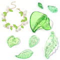 20-200pcs Green Transparent Leaves Acrylic Pendants Various Spacer Charms Beads For Jewelry Making Diy Necklace Bracelet Earring. 