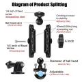 Motorcycle Handlebar Mount Aluminum Alloy Bike Holder For GoPro Hero 13 12 11 10 9 8 Insta360 DJI Osmo Action Camera Accessories.