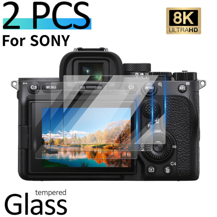 2PCS Camera Tempered Glass For Alpha ZV1 A9 A7RV A7R5 A7IV A7M5/M4/M3/M2 V A7III II A7R2 RX100 M6 M7 Screen Protector Film