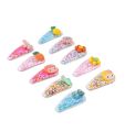 6 pcs Girls glitter star jelly tic tac pins - girls hair accessories - multicoloured mix character star filled silicon hair pins for girls and babies. 