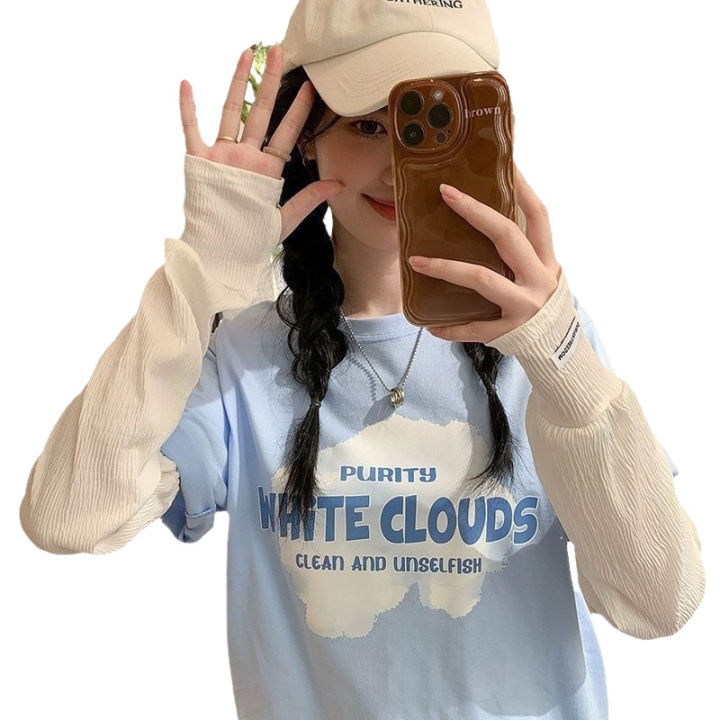 Wrinkle%20Ice%20Silk%20Arm%20Sleeves%20for%20Women%20Loose%20Fit%20Casual%20Outings%20Oversized%20Korean%20Style%20Driving%20Breathable%20Cooling%20Sun%20Sleeves%20-%20Image%206