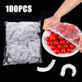 Disposable Food Cover Food Grade Plastic Elastic Food Lids Wrap Bags Refrigerator Fresh-keep Bag For Fruit Vegetable. 