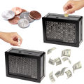 USD Black Reusable Piggy Bank With Money Goal Counter Piggy Bank DIY Saving Money Box For Helps The Habit Of Saving.