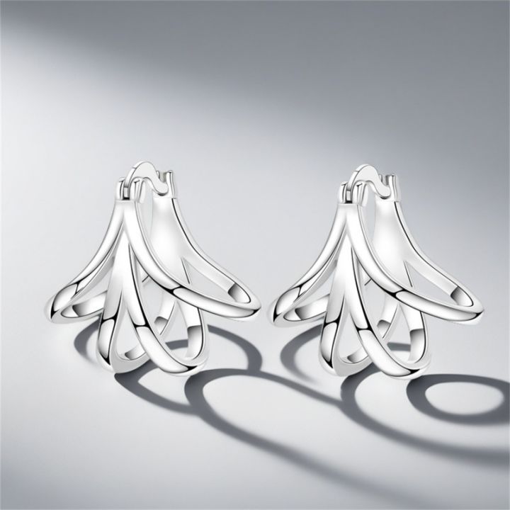 MISEFF%202025%20925%20Sterling%20Silver%20Simple%20Curve%20Hoop%20Earrings%20For%20Engagement%20Wedding%20Party%20Birthday%20%20Silver%20Jewelry%20Hoops%20Women%20-%20Image%204