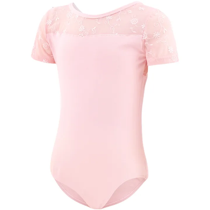 Girls%20Ballet%20Leotard%20Short%20Sleeve%20Dance%20Wear%20with%20Embroidery,%20Kids%20Dance%20Practice%20Gymnastics%20Outfit%20-%20Image%204