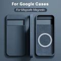 Original For Magsafe Magnetic Case For Google Pixel 6 7 8 Pro Liquid Silicone Cases Wireless Charge Soft Cover Phone Accessories. 