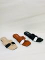 Ladies Regular Use Fashionable Flat Sandals - Girls Slim Fit Slips On Slippers | Four Fita.