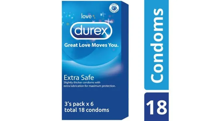 Durex Extra safe Condom - 18 pcs Box (Made In India)