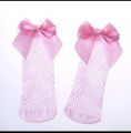 Stretchable Kids Fishnet Bow Socks - Free Size. 