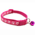 Adjustable Cat Collar with Bell – Paw Print Design. 