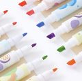 Creative 6x Dual Tip Fruit Scented Highlighter & Markers | Best Quality Stationery for Boys and Girls. 