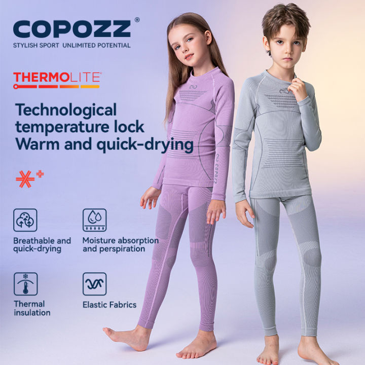 COPOZZ%20Children%20Kids%20Boy%20Girl%20Compression%20Skiing%20Underwear%20Set%20Fitness%20Gym%20Ski%20Snowboarding%20Sport%20Running%20Yoga%20Exercise%20Suit%20-%20Image%202
