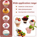 60/100ml Disposable Plastic Dessert Cup Transparent Fruit Ice Cream Mousse Smoothie Pudding Cup for Home Birthday Party Supplied.