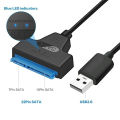 2.0 OTG with USB 2.0 to SATA Adapter, Supporting 2.5-Inch External Hard Drives, Solid-State Drives, Hard Drive Adapter Cables.