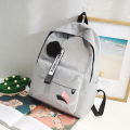 Women Schoolbag Waterproof Large Capacity School Backpack Smooth Zipper Solid Color Teens Girl Casual Daypack Bag Student Supply. 