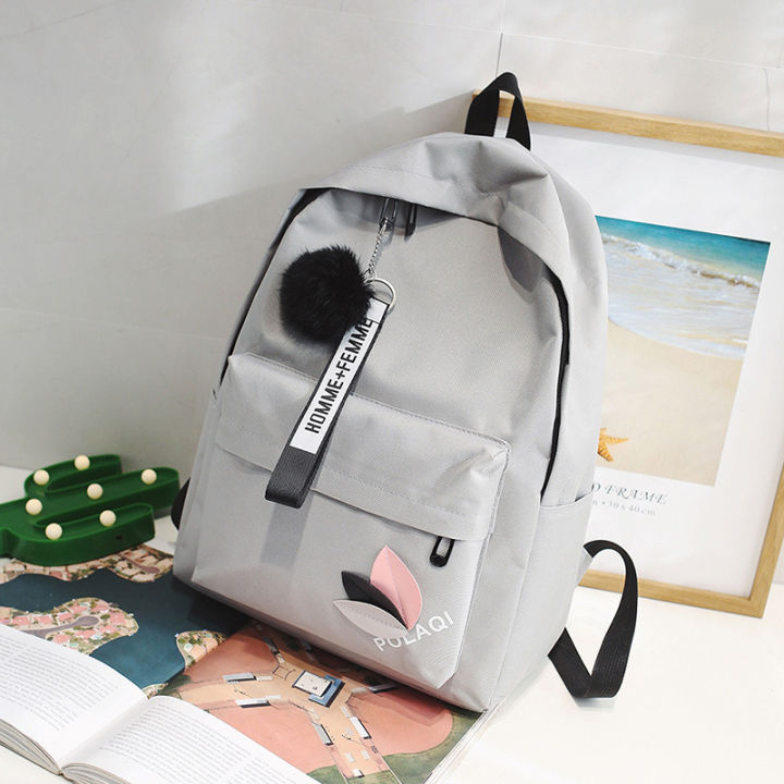 Women%20Schoolbag%20Waterproof%20Large%20Capacity%20School%20Backpack%20Smooth%20Zipper%20Solid%20Color%20Teens%20Girl%20Casual%20Daypack%20Bag%20Student%20Supply%20-%20Image%204