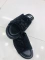 Trendy Black Slip-On Heels for Women - Comfortable Nylon, Eid Collection.