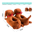 TreasuringU Dachshund Plush Slippers Cartoon Weiner Dog Non-Slip Fuzzy Shoes Funny Animals House Slippers Christmas Gifts. 