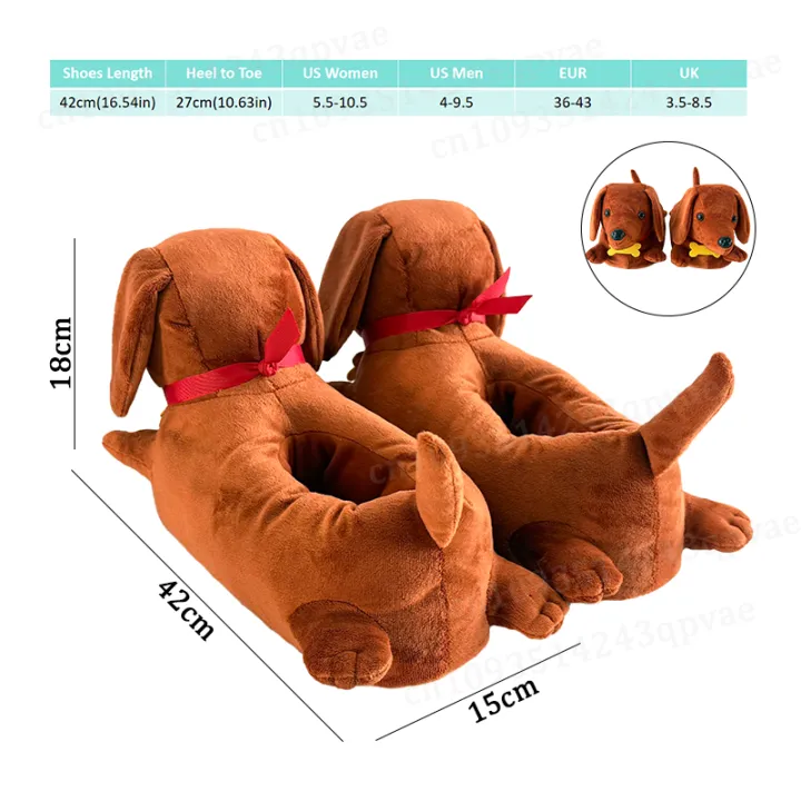 TreasuringU%20Dachshund%20Plush%20Slippers%20Cartoon%20Weiner%20Dog%20Non-Slip%20Fuzzy%20Shoes%20Funny%20Animals%20House%20Slippers%20Christmas%20Gifts%20-%20Image%203