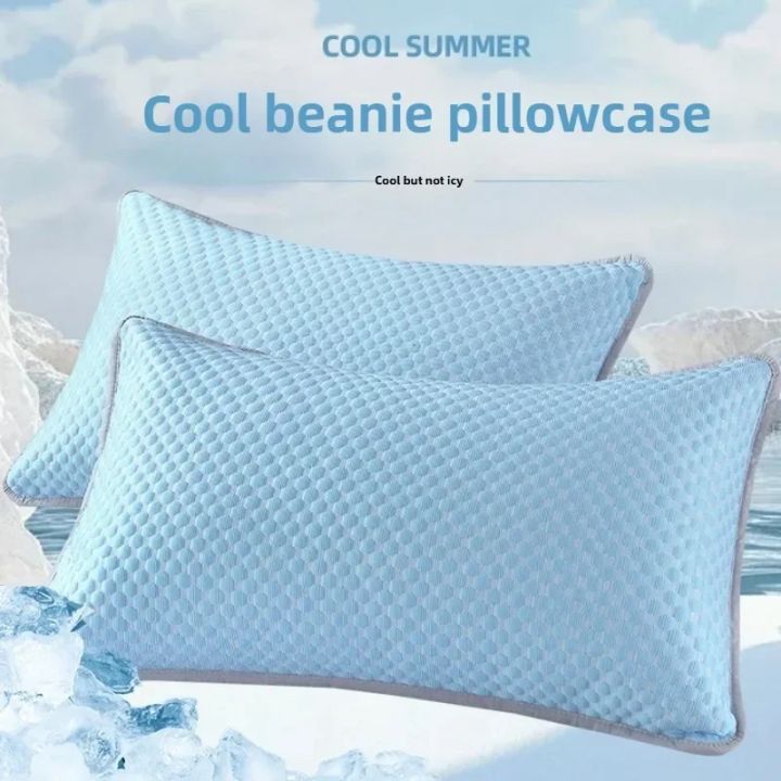 Summer%20Cooling%20Ice%20Silk%20Pillowcase%20with%20Cool%20Beads%20Solid%20Color%20Washable%20Breathable%20Pillow%20Cover%20for%20Home%20Bedroom%20-%20Image%206