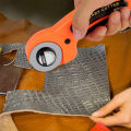 45mm Ergonomic Rotary Fabric Cutter For Fabric Card Paper Sewing Quilting Roller Fabric Cutting Tailor Scissors Clothes DIY Tool. 