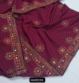 Stylish Lawn Qandhari Chadar - Premium Embroidered 9mm Mirror Work. 