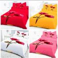King size cotton bed sheet with matching 3  pillow covers. 