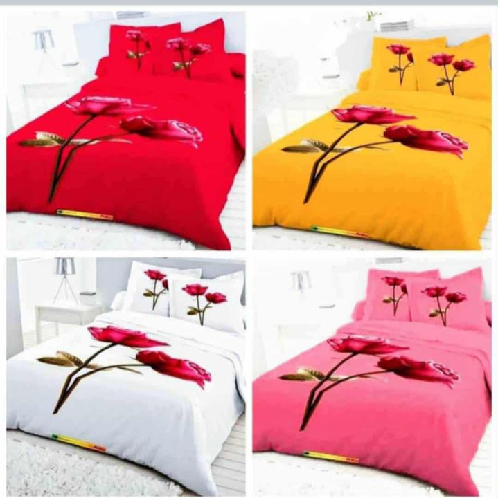 King%20size%20cotton%20bed%20sheet%20with%20matching%203%20%20pillow%20covers%20-%20Image%205