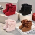 Baby Girls Snow Boots 0-18 Months Winter Warm Plush Soft Sole Non Slip Cute Bow Comfortable Toddler Shoes. 