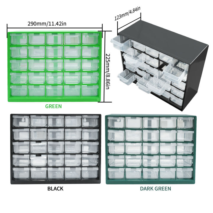 Component Storage Screwfix 25 Multi-grid Drawer Parts Box Wall-mounted Screw Classification ...