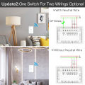 MOES ZigBee Touch Smart Light Switch With Neutral/No Neutral , US Wall Switch No Capacitor Smart Life/Tuya Works with Alexa lightify. 