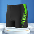 'Sport' Print Board Shorts, Quick-drying Drawstring Men's Swim Trunks, Men's Swimwear, Swim Shorts For Summer Beach Pool. 