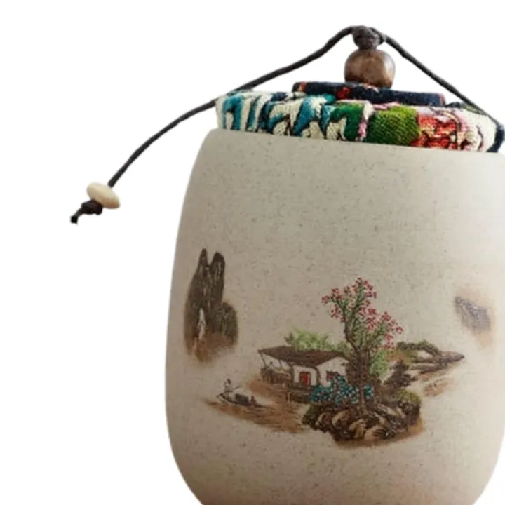 Ceramic%20Tea%20Container%20Chinese%20Styles%20Ceramic%20Food%20Storage%20Jar%20Sealed%20Canister%20Tea%20Jar%20Loose%20Tea%20Tin%20for%20Tea%20Nuts%20Coffee%20Spice%20-%20Image%205